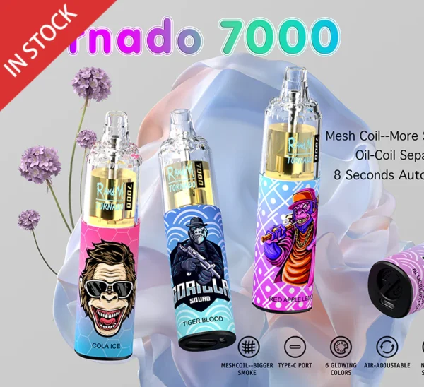 RANDM TORNADO 7000 AIRFLOW CONTROL VAPE DEVICE 1 PC